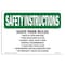 Signmission OSHA INSTRUCTIONS, 7" Height, Decal, 10" x 7", Landscape, Skate Park Rules Skate Your Own Risk OS-SI-D-710-L-11453 - alternate 1